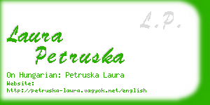 laura petruska business card